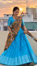 Mangalgiri Pattu Lehenga Set