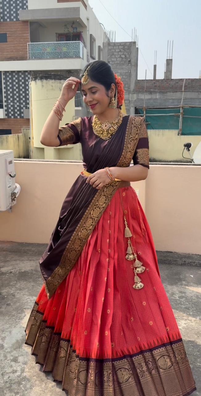 Vintage Gadwal Pattu Lehenga
