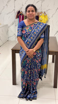 Semi Blue Patola Saree