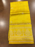 Mustard Yellow Mangalagiri Saree with Kolam Muggu Design