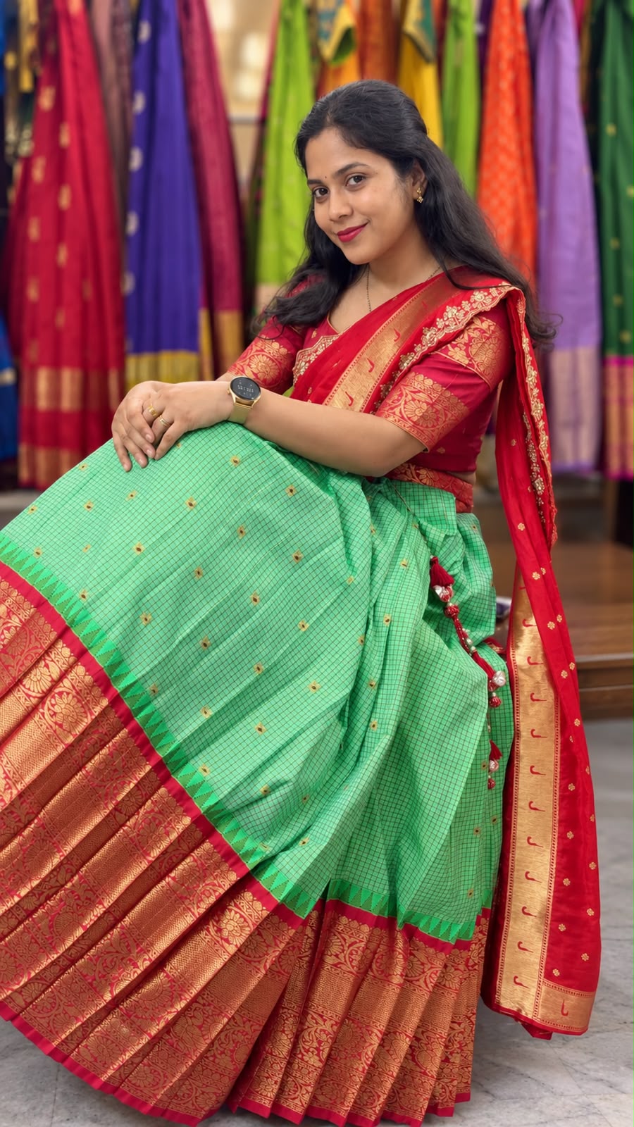 Vintage Gadwal Pattu Lehenga set