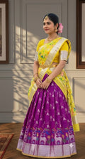 Zari Kota Pattu Lehenga fully stitched